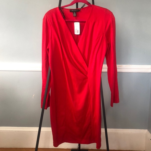forever 21 brand plus size 1X red dress - Picture 1 of 4